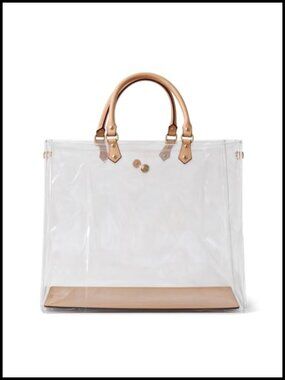 Clear TPU DIY Tote Bag Making Kit with Leather Handles & Metal Hardware